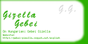 gizella gebei business card